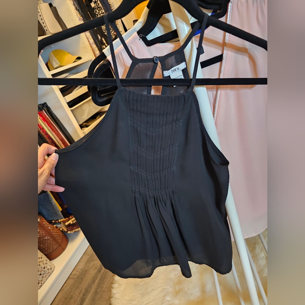 Women's Bar III racer back, high neck cami. XS. Black.